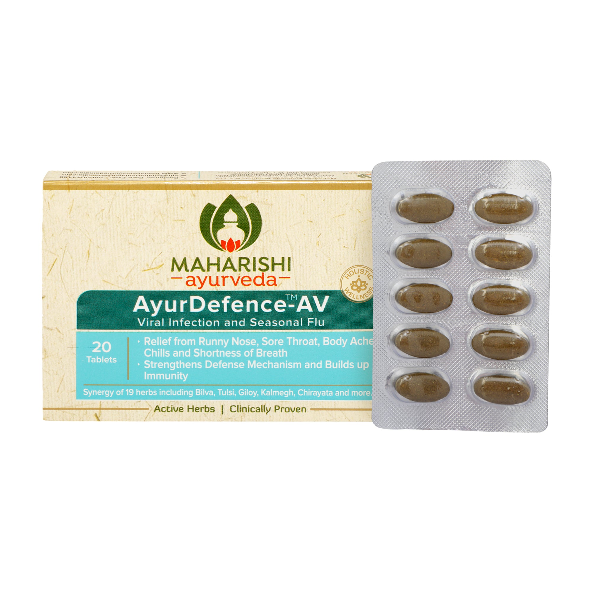 AyurDefence-AV For Viral Infections & Seasonal Flu | 20 tablets Pack - Maharishi Ayurveda