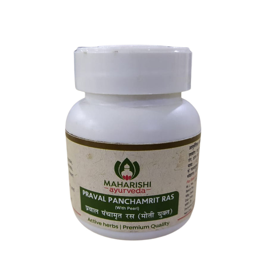PRAVAL PANCHAMRIT RAS (with Pearls) - 16 tablets pack - Maharishi Ayurveda