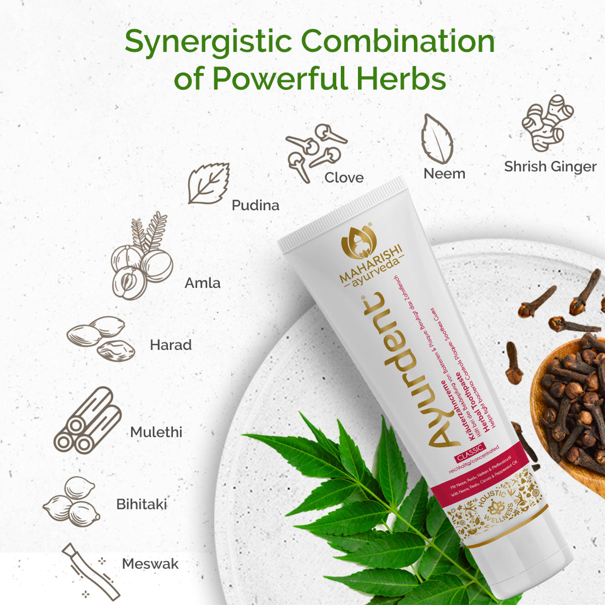 Ayurdent Classic | 75ml Tube - Maharishi Ayurveda3