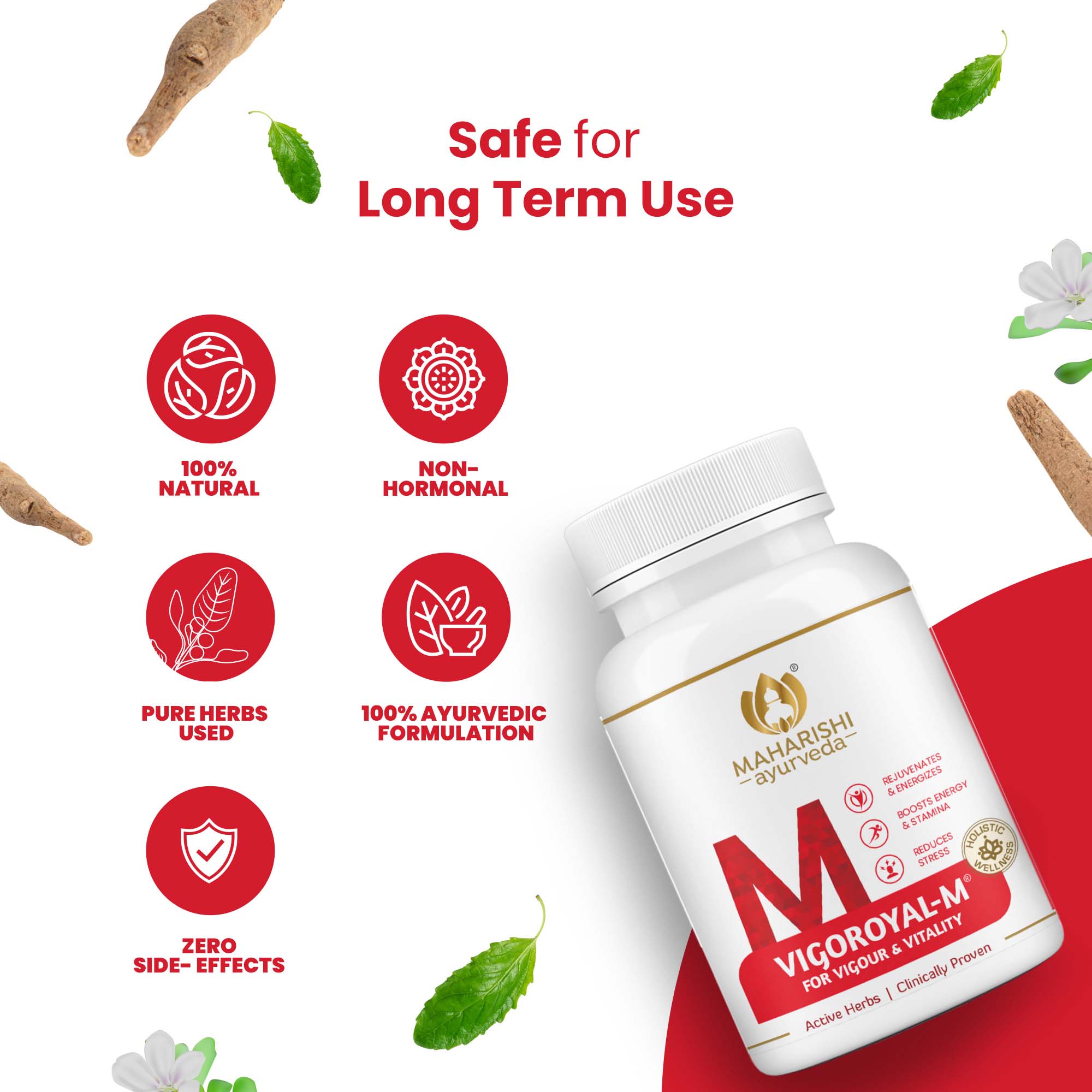 Vigoroyal M - Male Energizer | 60 tablets in pack - Maharishi Ayurveda2