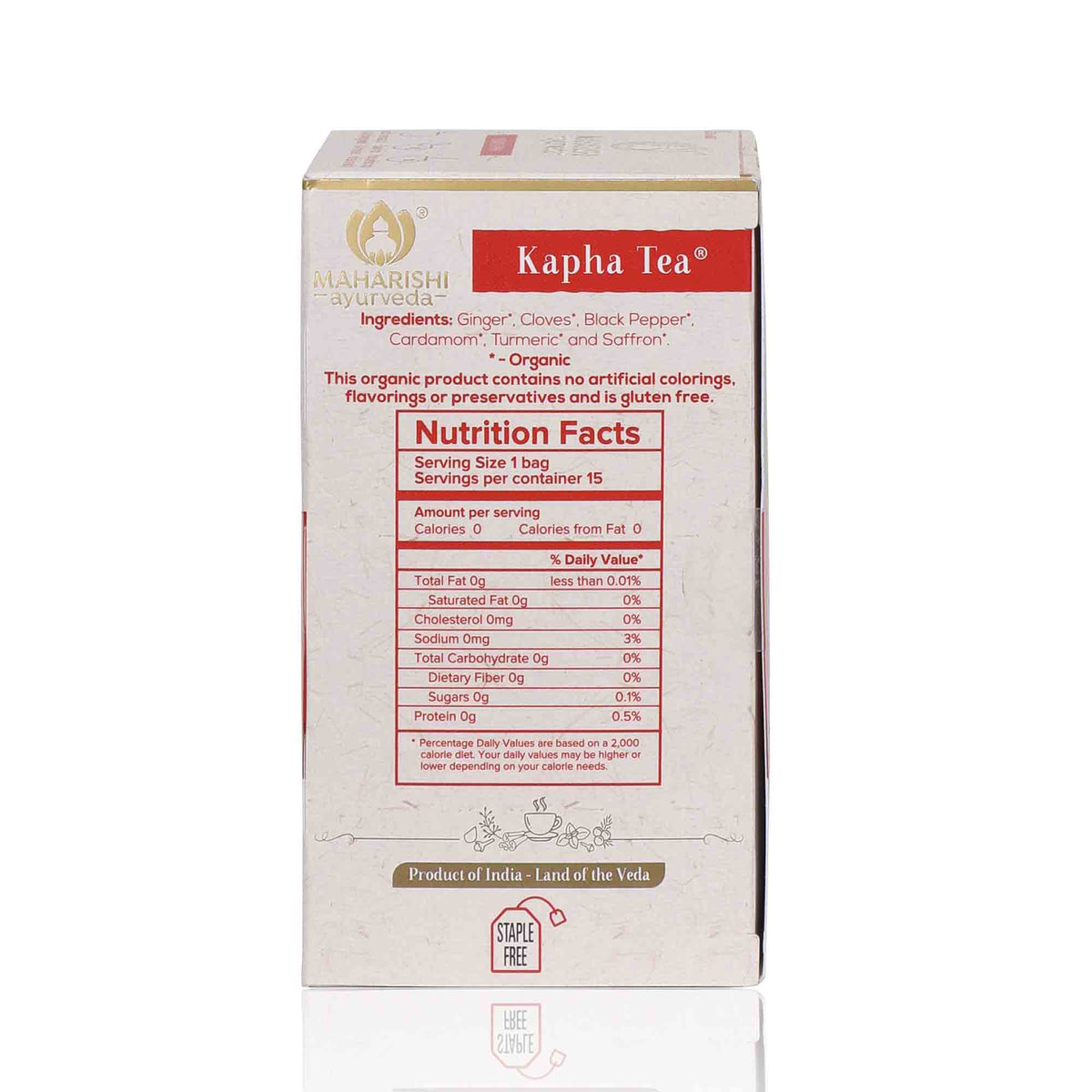 Organic Kapha Tea - 15 tea bags. - Maharishi Ayurveda4