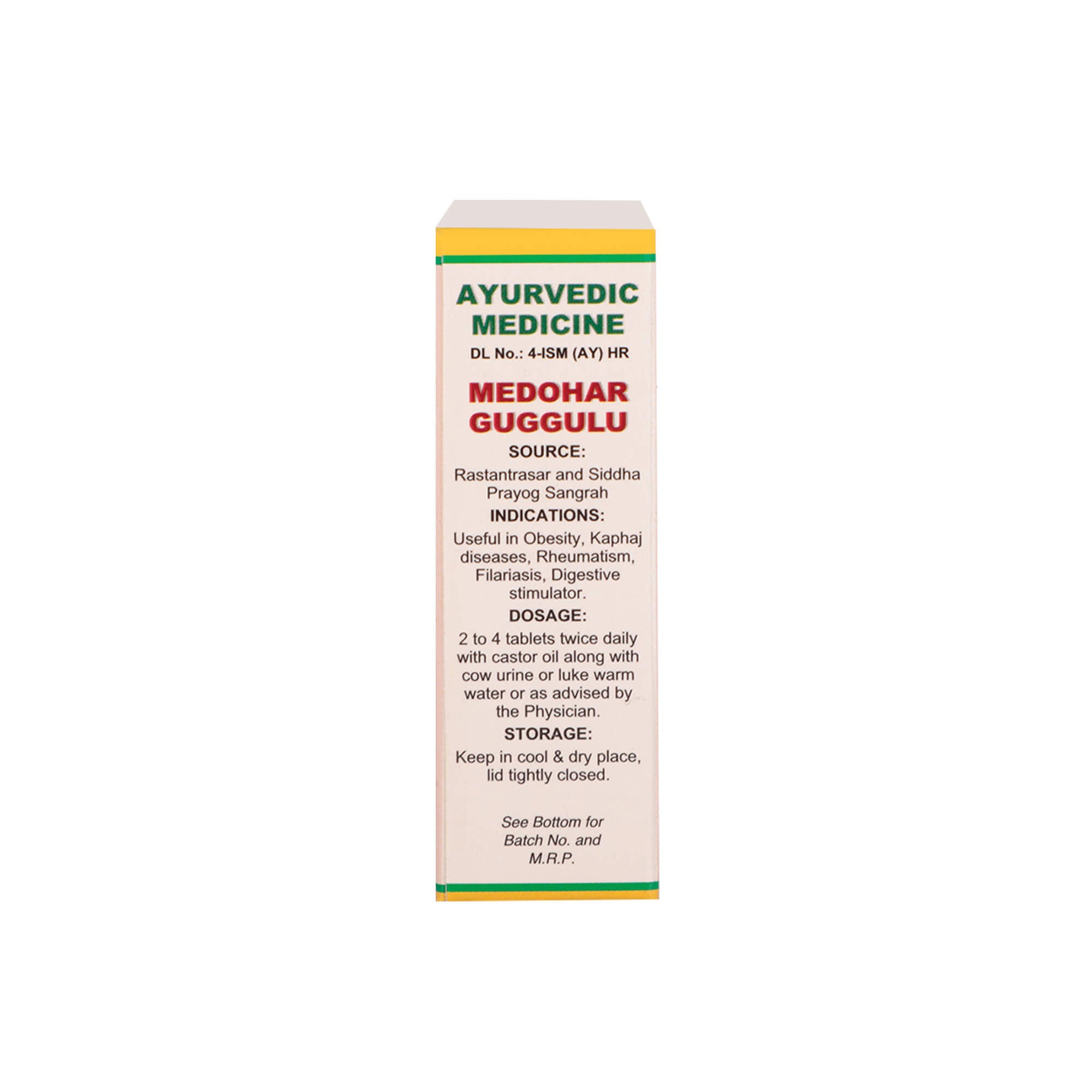 Medohar Guggulu Box 100 Tablets Pack - Maharishi Ayurveda4