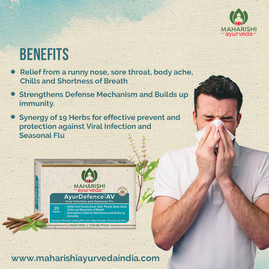 AyurDefence-AV For Viral Infections & Seasonal Flu | 20 tablets Pack - Maharishi Ayurveda
