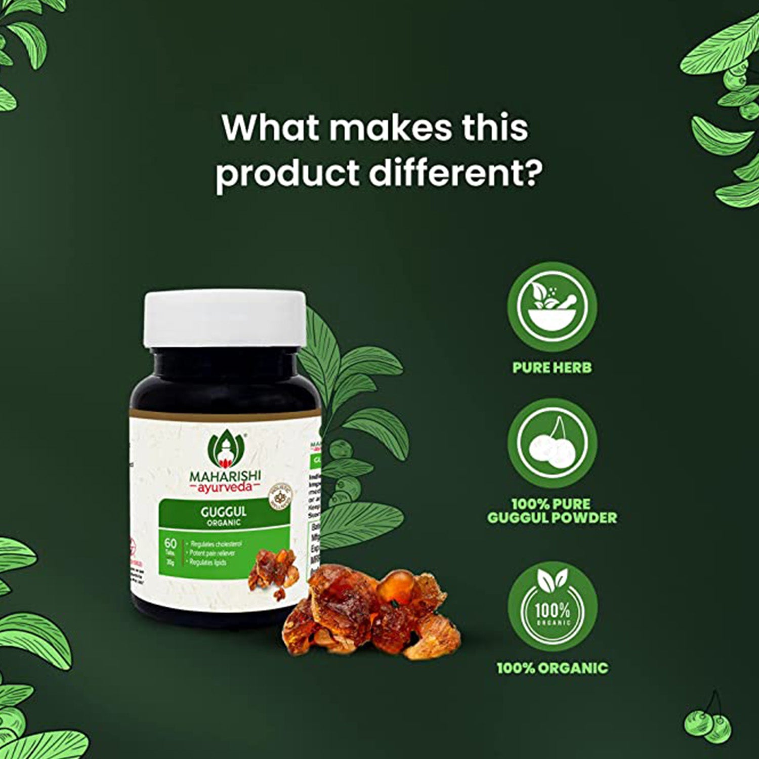 Organic Guggul | 60 Tablets Pack Each - Maharishi Ayurveda2