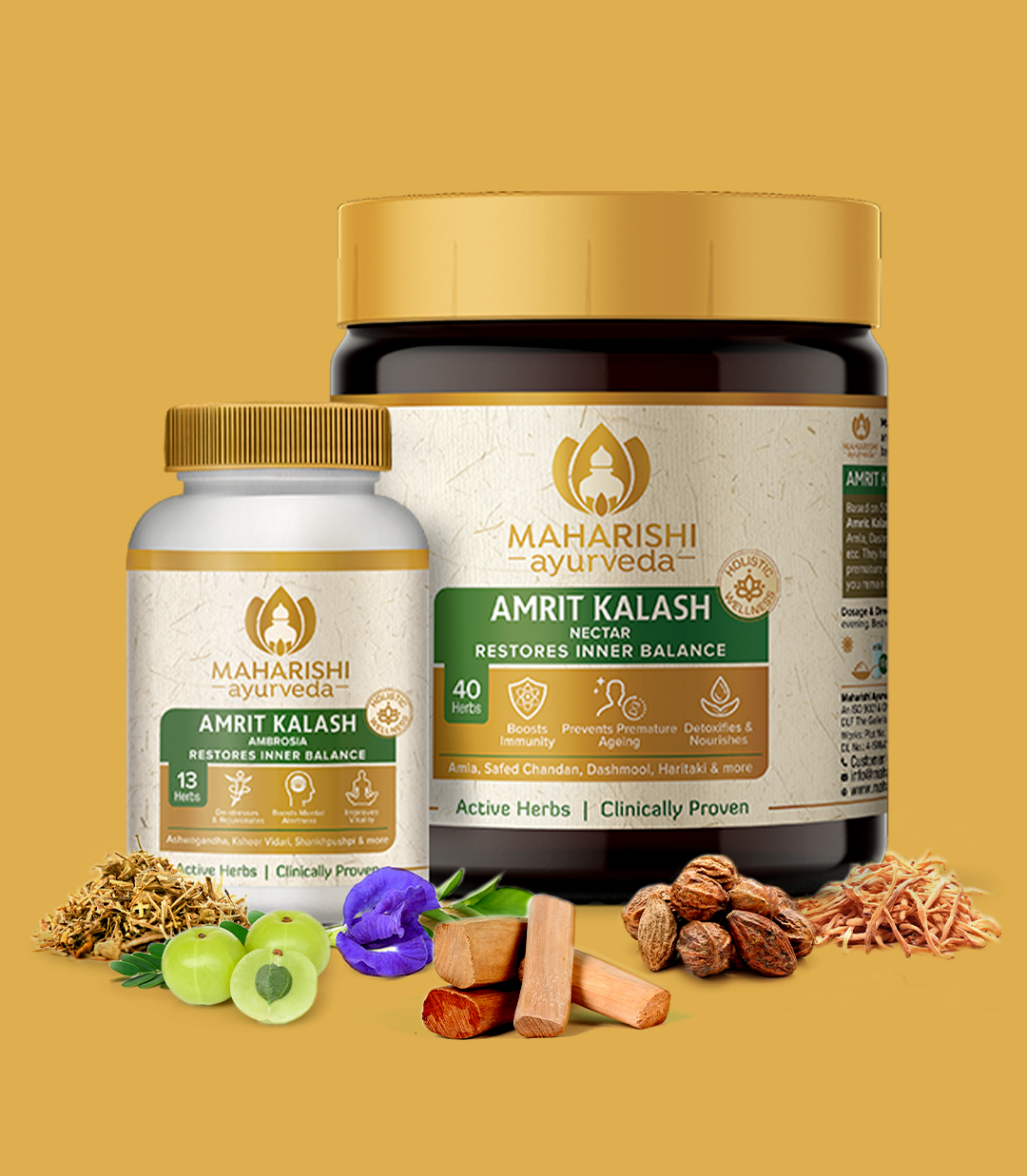 MAHARISHI AMRIT KALASH (600 Gram Paste and 60 Tablets)