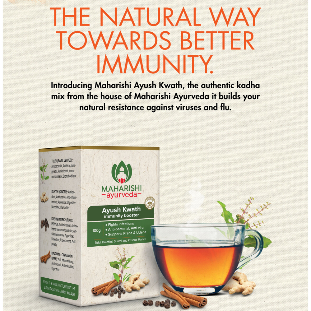 Maharishi Ayurveda Ayush Kwath - Pack of 2 | 100gms Pack Each - Maharishi Ayurveda