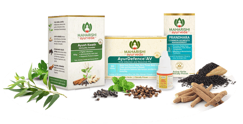 Ayur Defence Shield - Complete Protection Against Viruses & Flu (Pack of 4 Products) - Maharishi Ayurveda