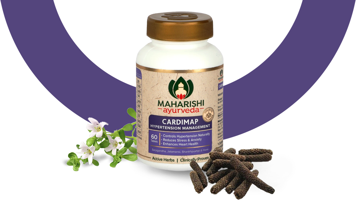 Cardimap - Ayurvedic Solution for Hypertention, Stress & Anxiety I 60 Tablets Pack
