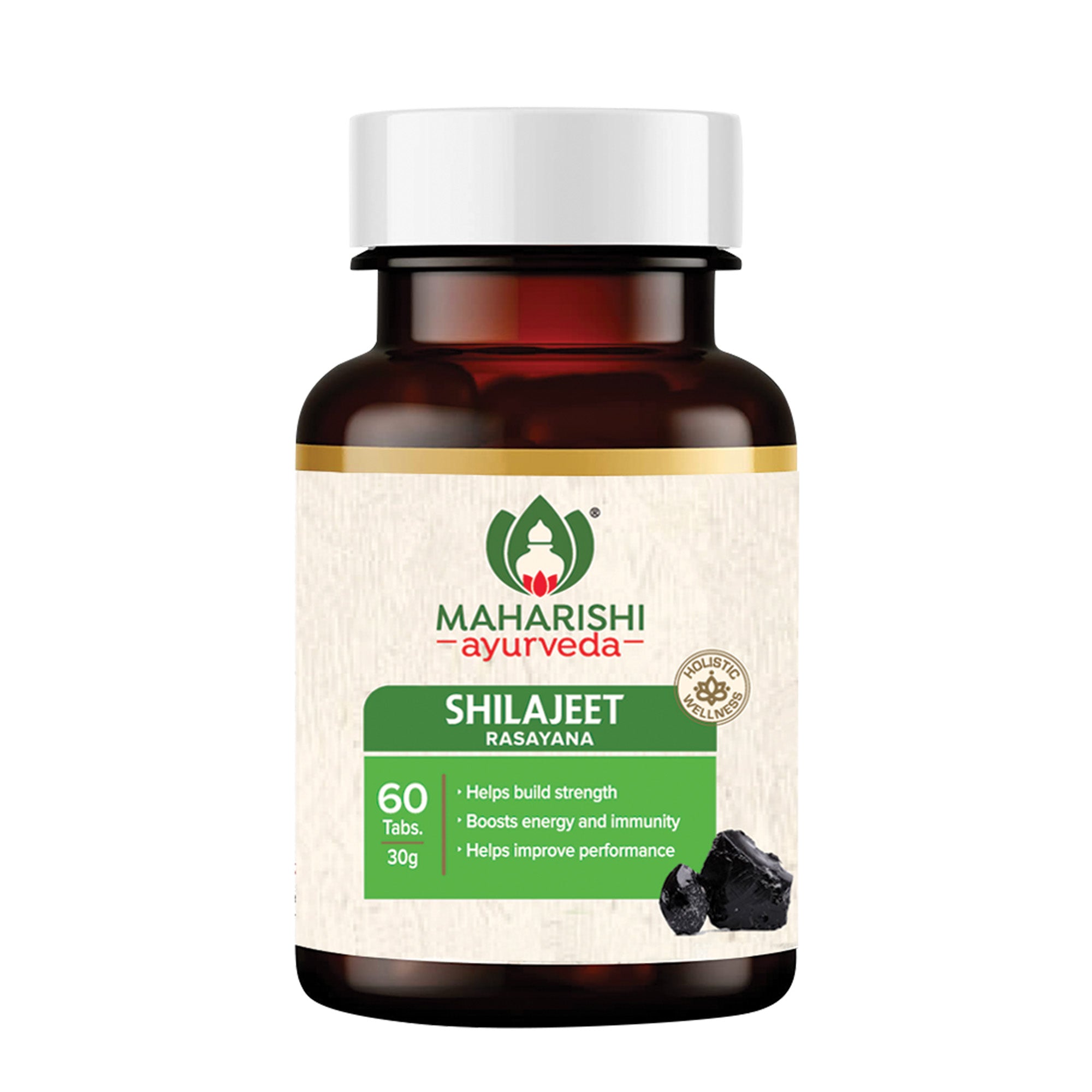 Shilajeet Rasayana | Natural & Pure Shilajeet for Strength, Stamina & Endurance | 60 Tablets Pack